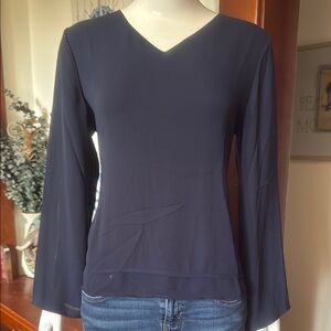 NWT Style&Co size small Elegant Navy Blue Women's Top